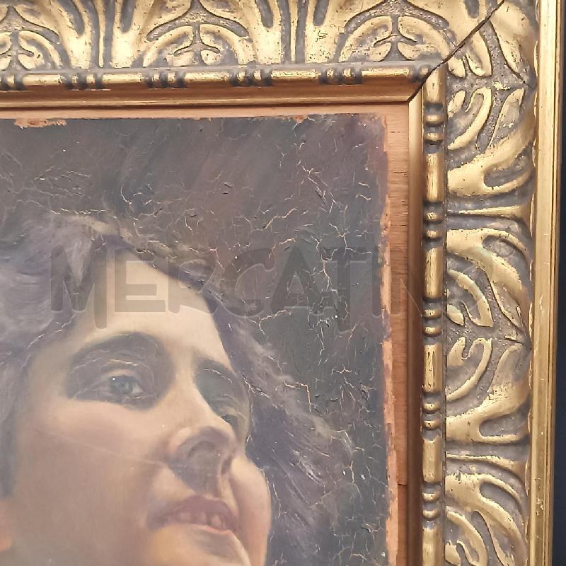 RITRATTO DI DONNA CORNICE FLOREALE DORATA | Mercatino dell'Usato Roma garbatella 4