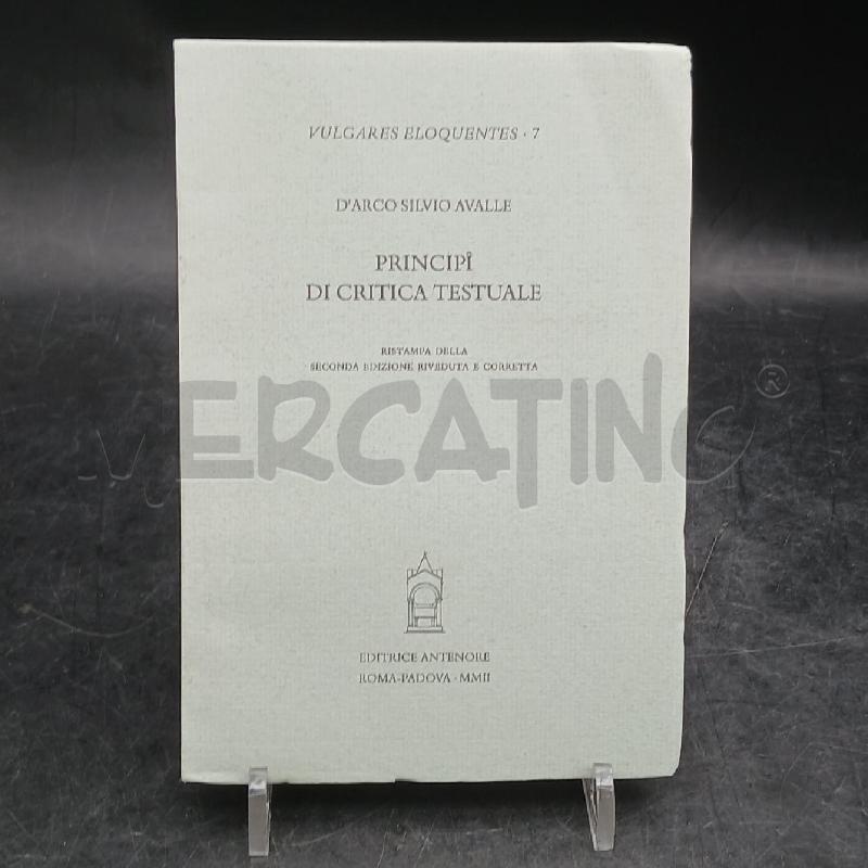 S. A. D'ARCO PRINCIPI DI CRITICA TESTUALE | Mercatino dell'Usato Roma garbatella 1