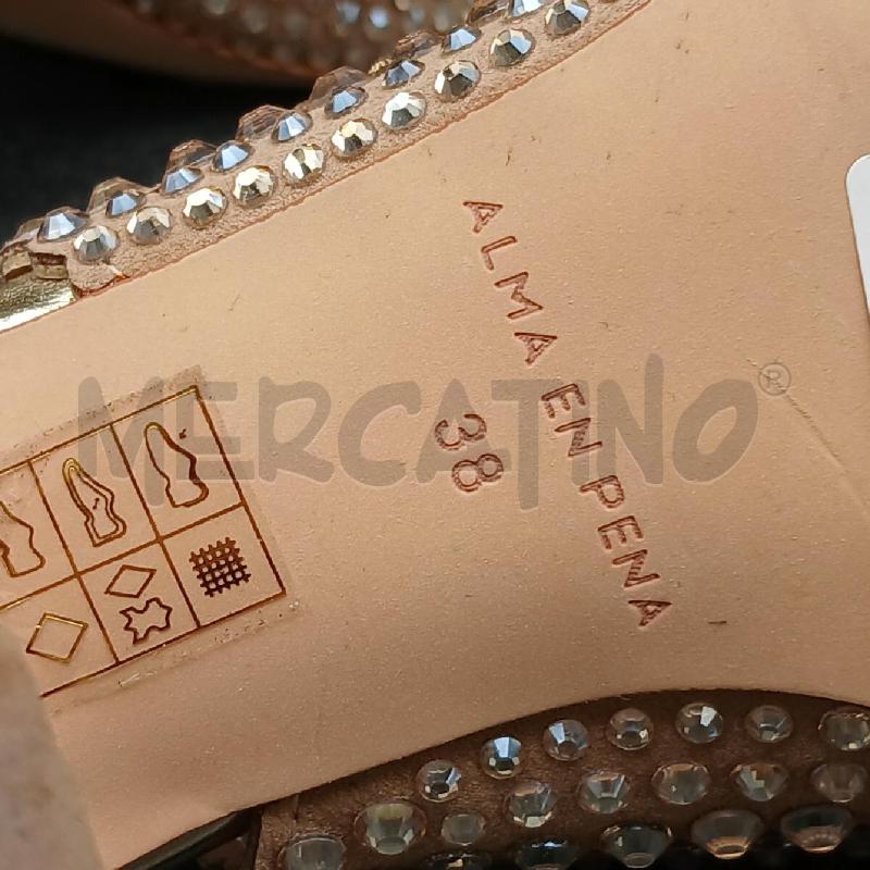SANDALI DONNA ALMA EN PENA DORATO STRASS | Mercatino dell'Usato Roma garbatella 5