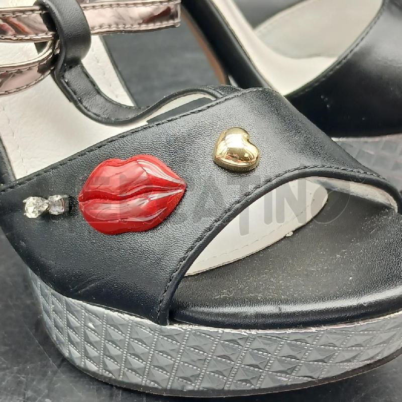 SANDALI DONNA BRACCIALINI NERO T/ARGENTO | Mercatino dell'Usato Roma garbatella 5