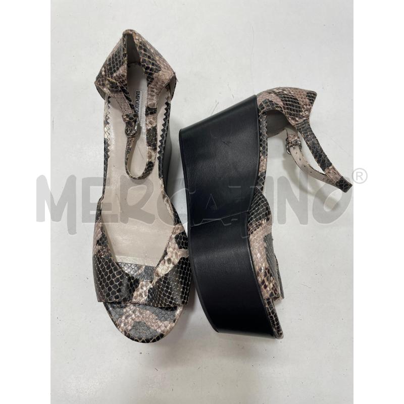SANDALI DONNA EMPORIO ARMANI PITONATO BEIGE NERO  | Mercatino dell'Usato Roma garbatella 2