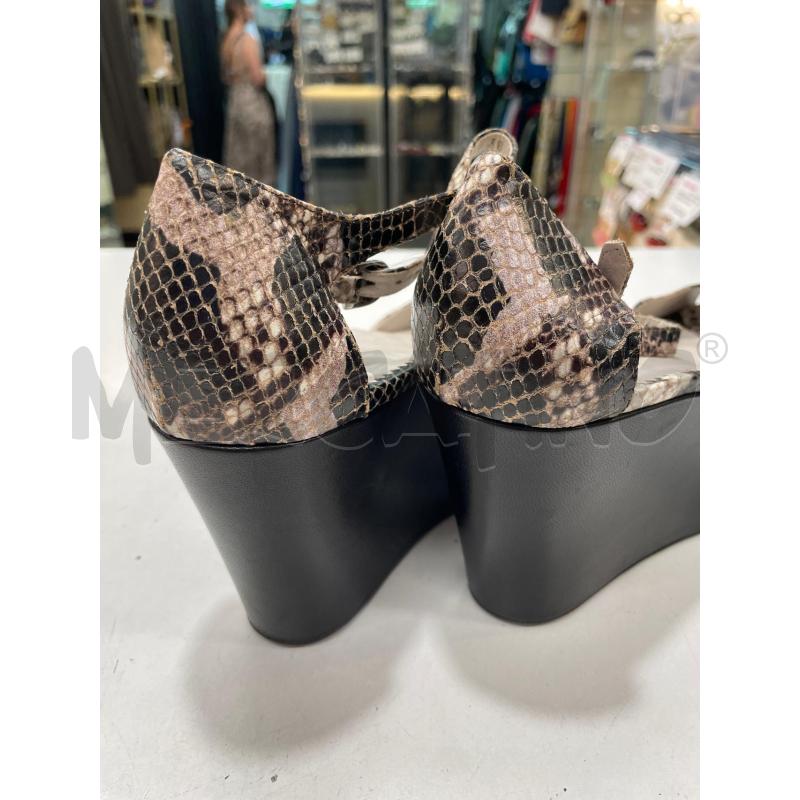 SANDALI DONNA EMPORIO ARMANI PITONATO BEIGE NERO  | Mercatino dell'Usato Roma garbatella 3