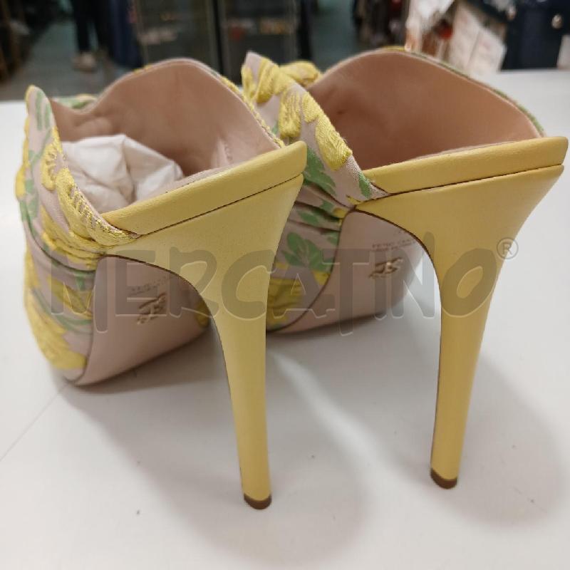 SANDALI DONNA ERMANNO SCERVINO GIALLO FANTASIA FRANGE | Mercatino dell'Usato Roma garbatella 3
