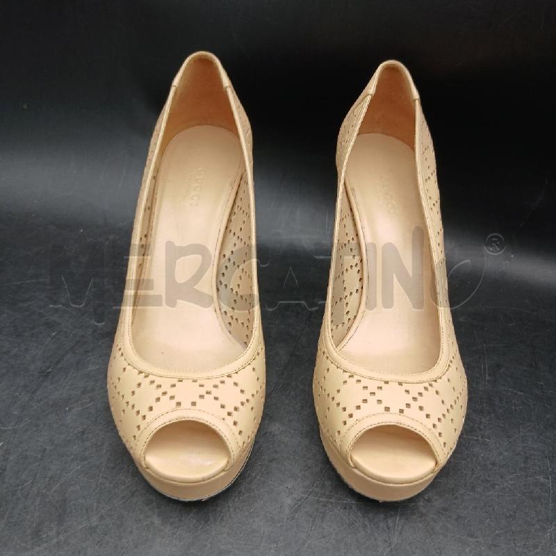 SANDALI DONNA GUCCI BEIGE TRAFORATO  | Mercatino dell'Usato Roma garbatella 2