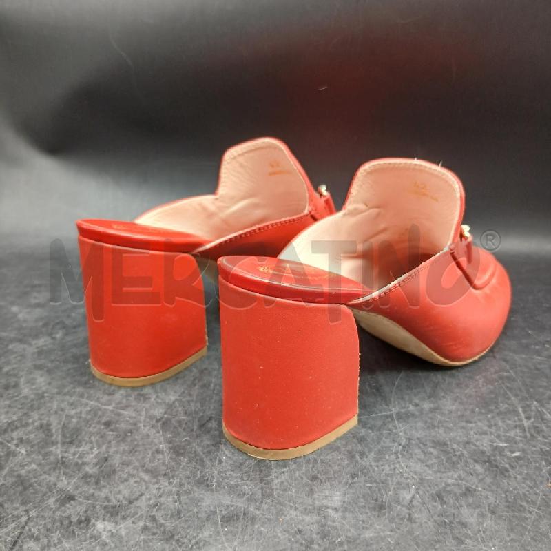 SANDALI DONNA TODS ROSSO FIBBIA DORATO  | Mercatino dell'Usato Roma garbatella 3