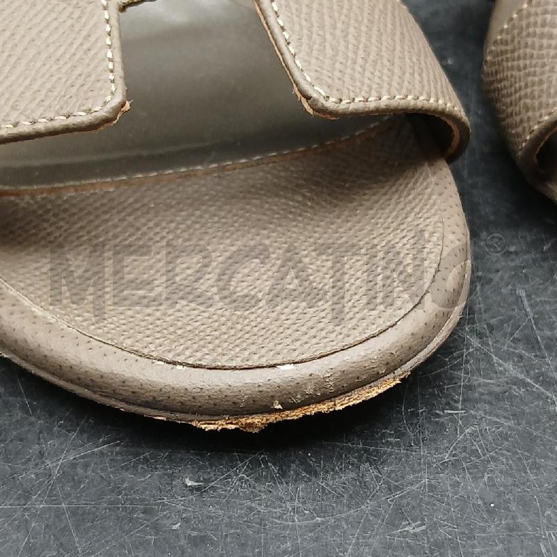 SANDALI D HERMES GRIGIO  | Mercatino dell'Usato Roma garbatella 3