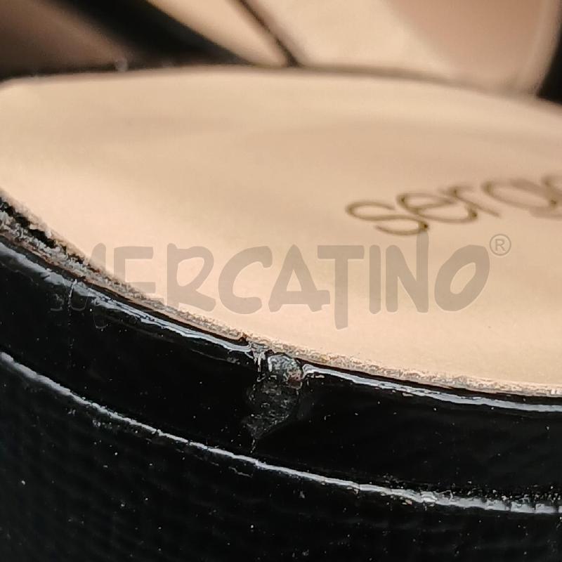 SANDALI D SERGIO ROSSI NERO  | Mercatino dell'Usato Roma garbatella 4