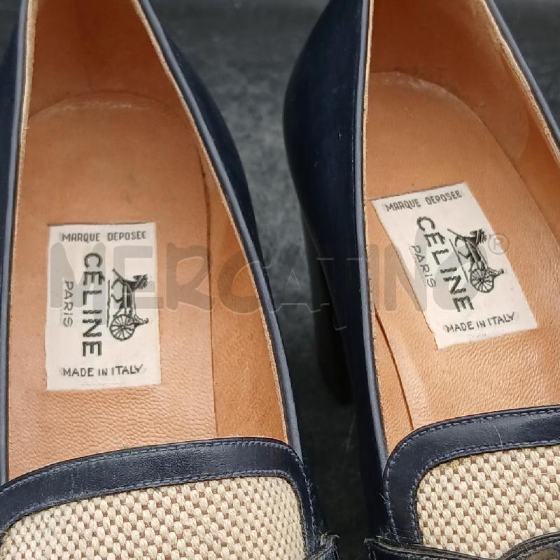 SCARPE DONNA CELINE BLU  E BEIGE | Mercatino dell'Usato Roma garbatella 4