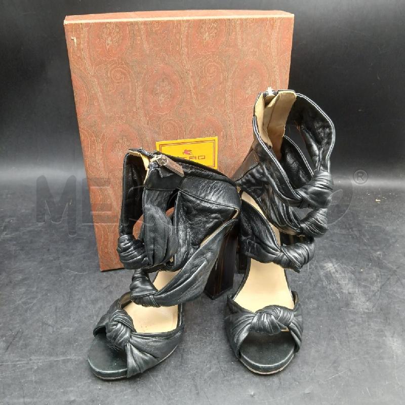 SCARPE DONNA ETRO NERO APERTE  | Mercatino dell'Usato Roma garbatella 1