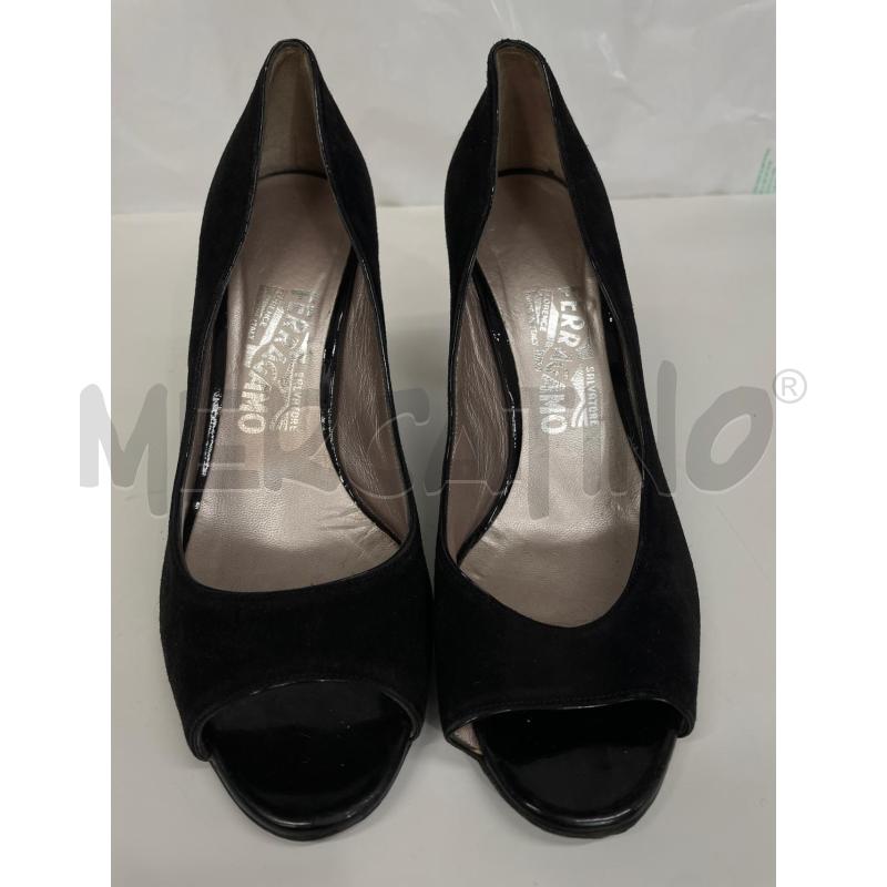 SCARPE DONNA FERRAGAMO NERO  | Mercatino dell'Usato Roma garbatella 1