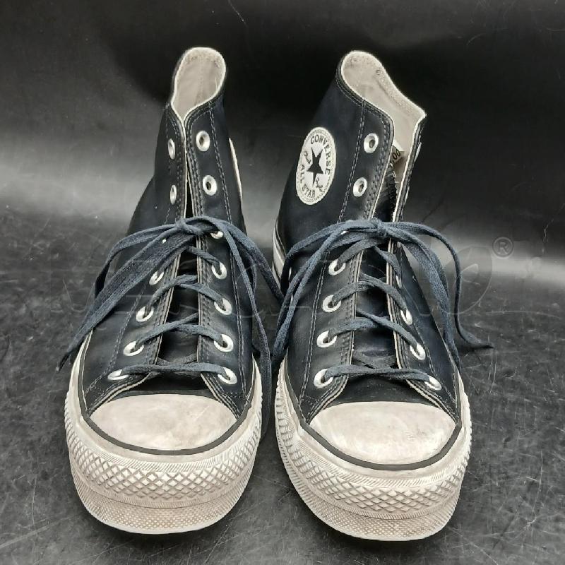 SCARPE D CONVERSE NERO PELLE  | Mercatino dell'Usato Roma garbatella 2