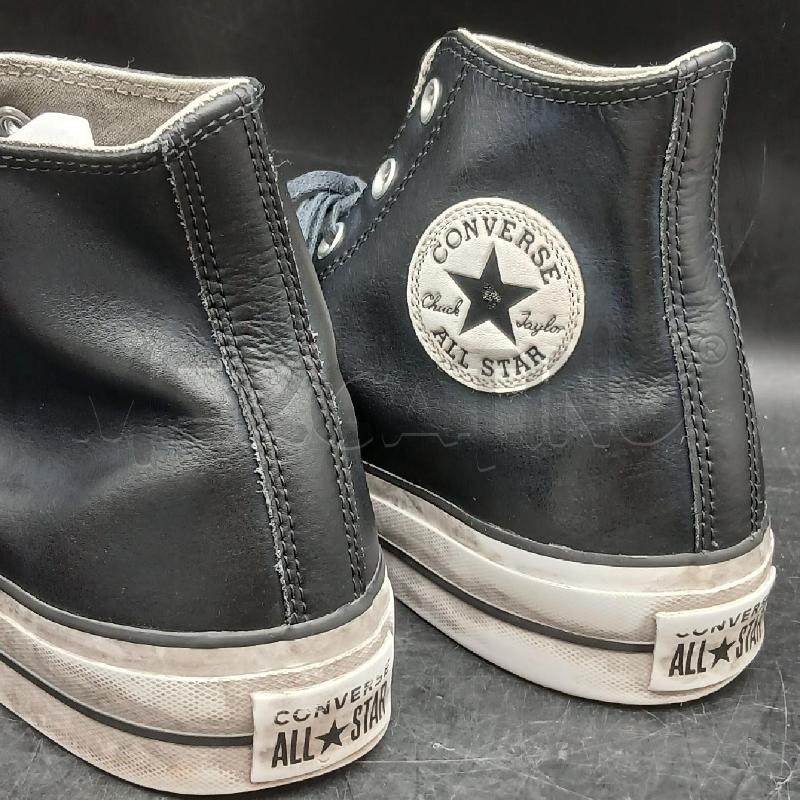 SCARPE D CONVERSE NERO PELLE  | Mercatino dell'Usato Roma garbatella 3