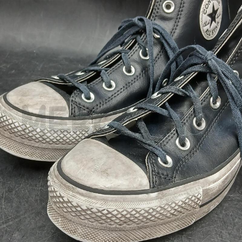 SCARPE D CONVERSE NERO PELLE  | Mercatino dell'Usato Roma garbatella 4