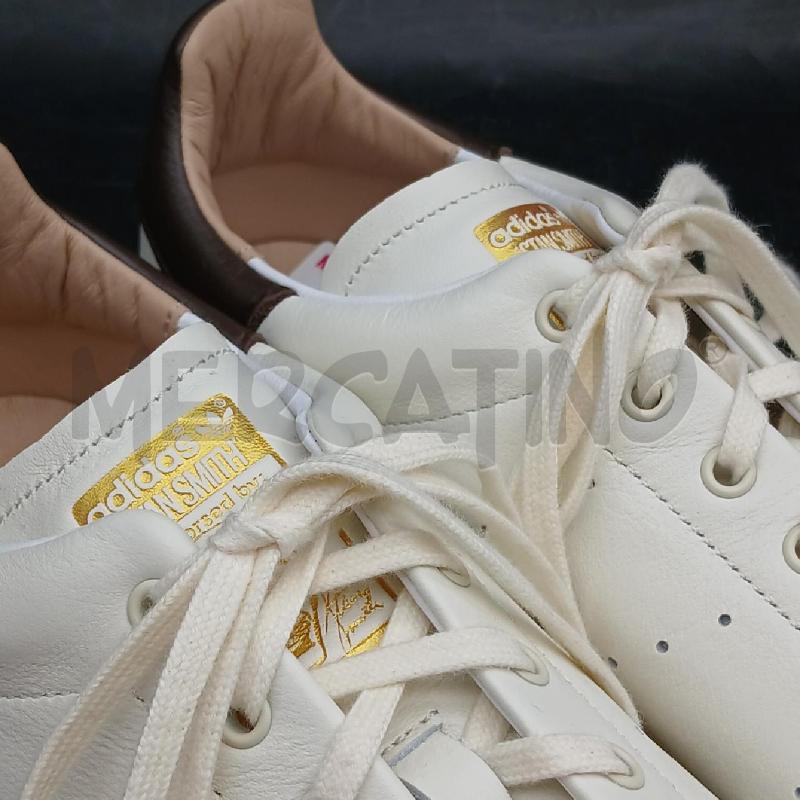 SCARPE UOMO STAN SMITH BIANCO LOGO DORATO POST MARRONE  | Mercatino dell'Usato Roma garbatella 4