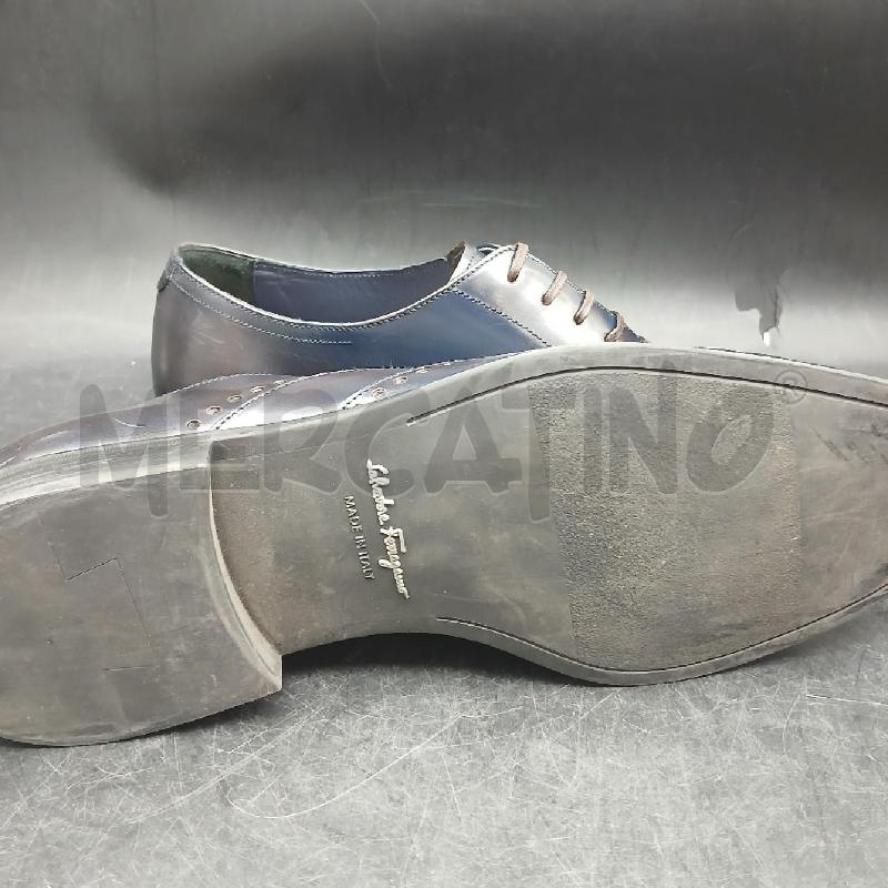 SCARPE U SALVATORE FERRAGAMO MARRONE E BLU  | Mercatino dell'Usato Roma garbatella 5
