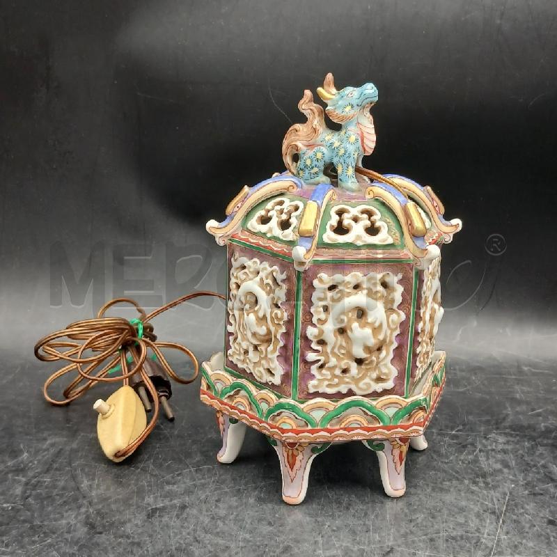 SCATOLA LAMPADA ORIENTALE DRAGO  | Mercatino dell'Usato Roma garbatella 1
