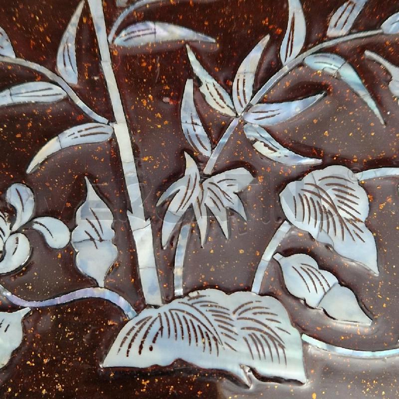 SCATOLA LUCIDA LEGNO FIORI  | Mercatino dell'Usato Roma garbatella 3