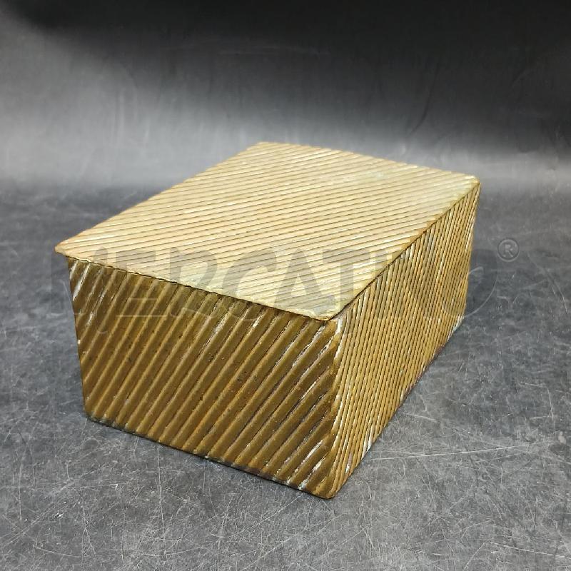 SCATOLA OTTONE RIGATO I LEGNO | Mercatino dell'Usato Roma garbatella 2