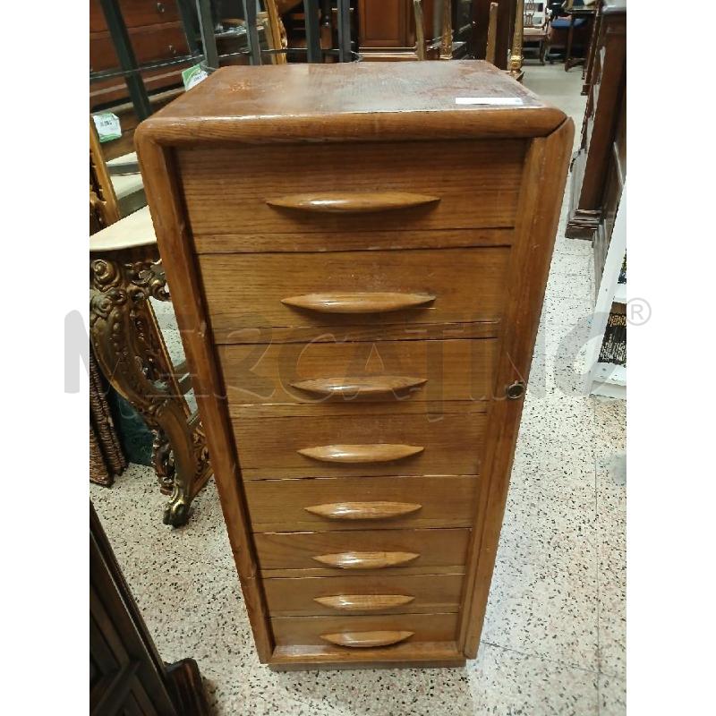 SCHEDARIO LEGNO 8 CASSETTI  | Mercatino dell'Usato Roma garbatella 1