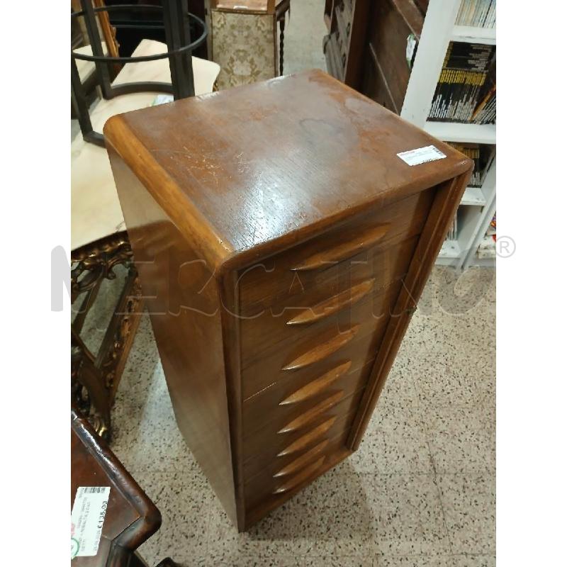 SCHEDARIO LEGNO 8 CASSETTI  | Mercatino dell'Usato Roma garbatella 3