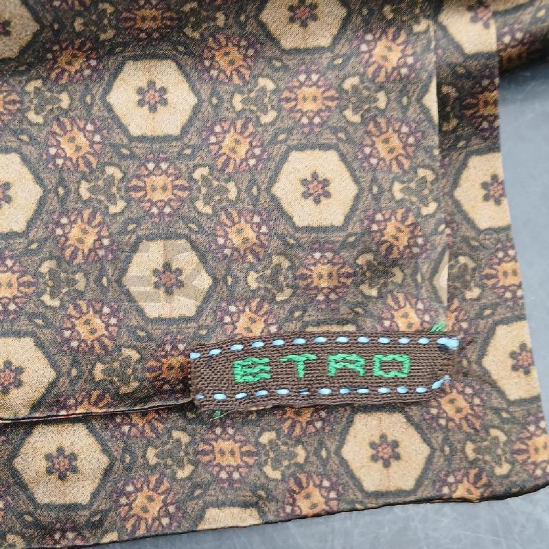 SCIARPA DONNA SETA ETRO VERDE MARRONE | Mercatino dell'Usato Roma garbatella 3