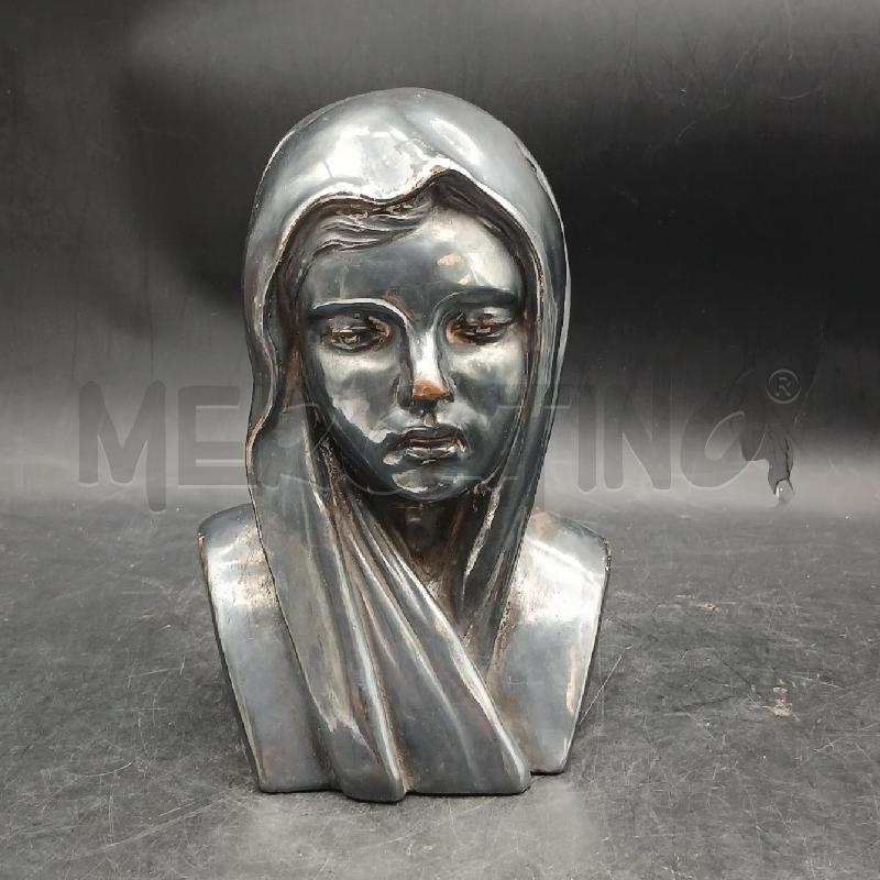 SCULTURA CERAM CROMO VOLTO DONNA VELO  | Mercatino dell'Usato Roma garbatella 1