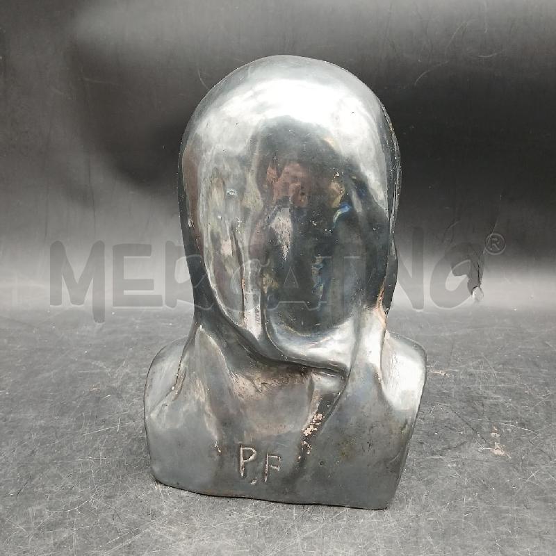 SCULTURA CERAM CROMO VOLTO DONNA VELO  | Mercatino dell'Usato Roma garbatella 4