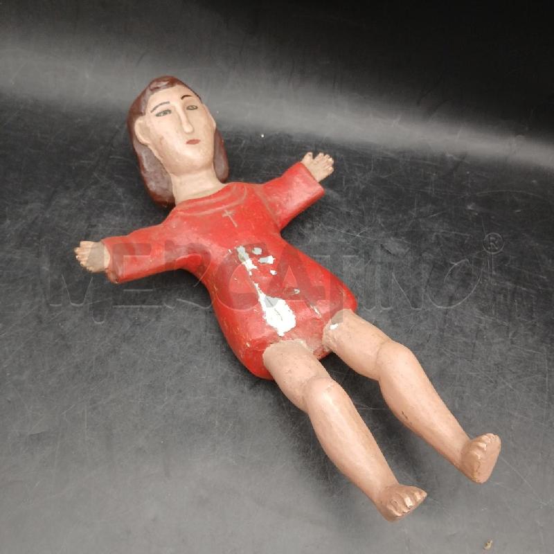 SCULTURA PERSONAGGIO VEST ROSSO CROCE | Mercatino dell'Usato Roma garbatella 1