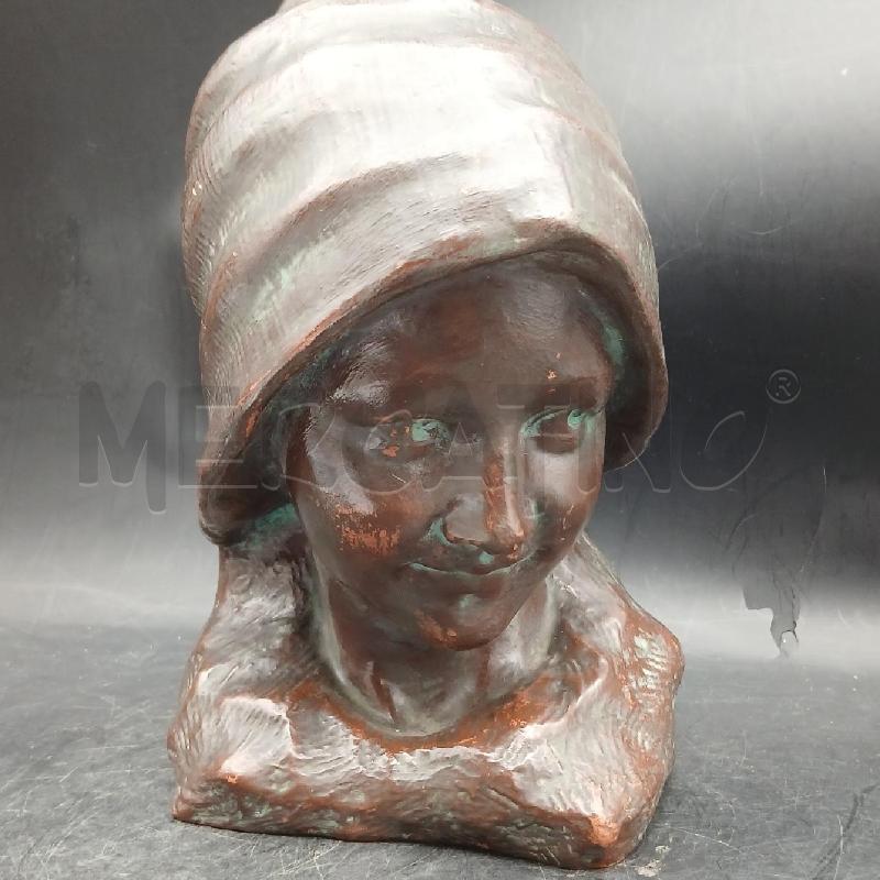 SCULTURA TERRACOTTA VOLTO DI RAGAZZO | Mercatino dell'Usato Roma garbatella 2