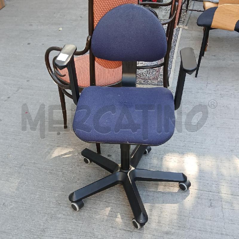 SEDIA UFFICIO NERA BLU | Mercatino dell'Usato Roma garbatella 1