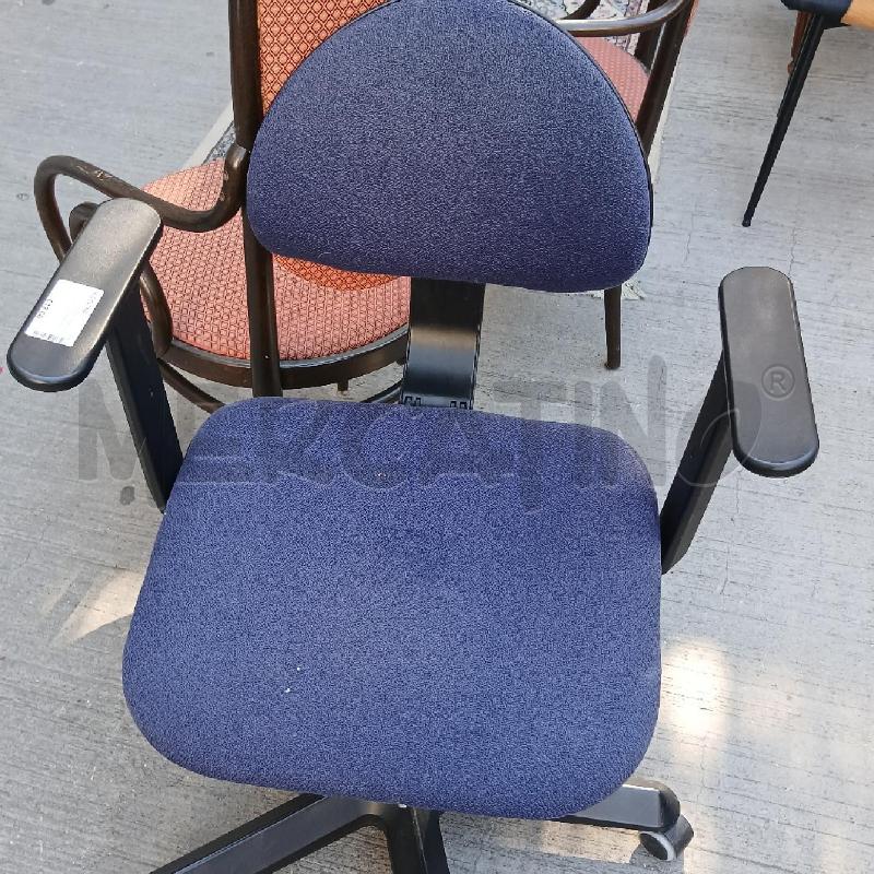 SEDIA UFFICIO NERA BLU | Mercatino dell'Usato Roma garbatella 2