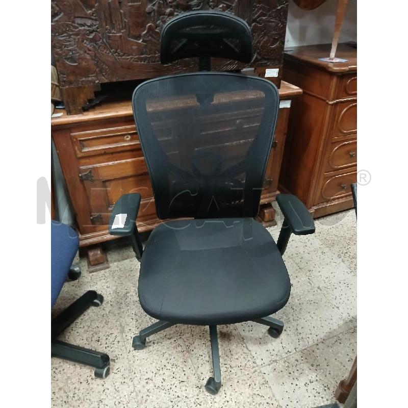 SEDIA UFFICIO NERO ROTELLE | Mercatino dell'Usato Roma garbatella 1