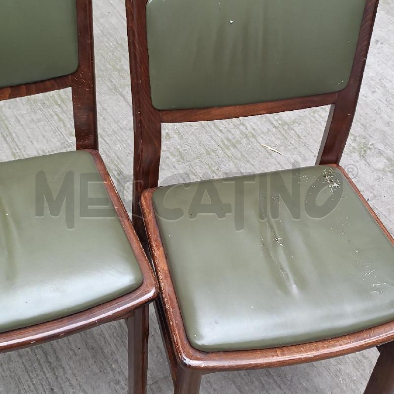 SEDIE PZ. 6 SEDUTA PELLE VERDE | Mercatino dell'Usato Roma garbatella 2