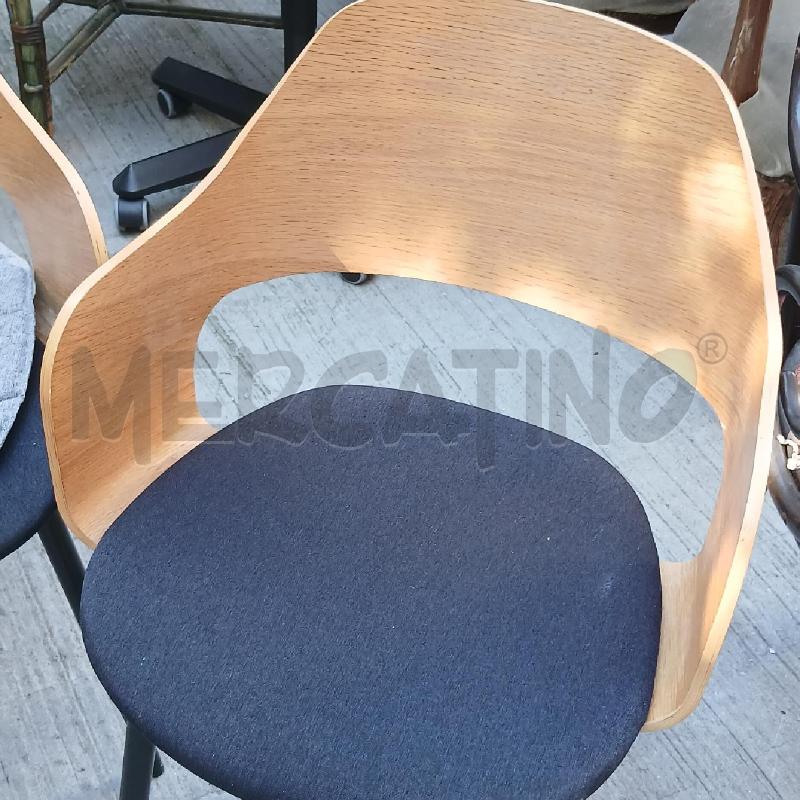 SEDIE ROVERE SEDUTA NERA PZ.4  | Mercatino dell'Usato Roma garbatella 2