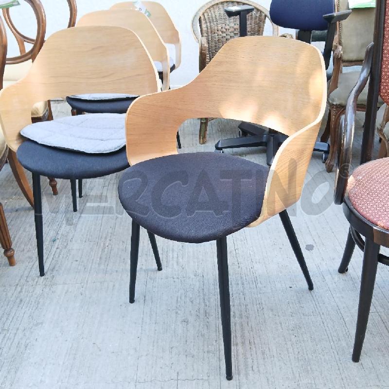 SEDIE ROVERE SEDUTA NERA PZ.4  | Mercatino dell'Usato Roma garbatella 3