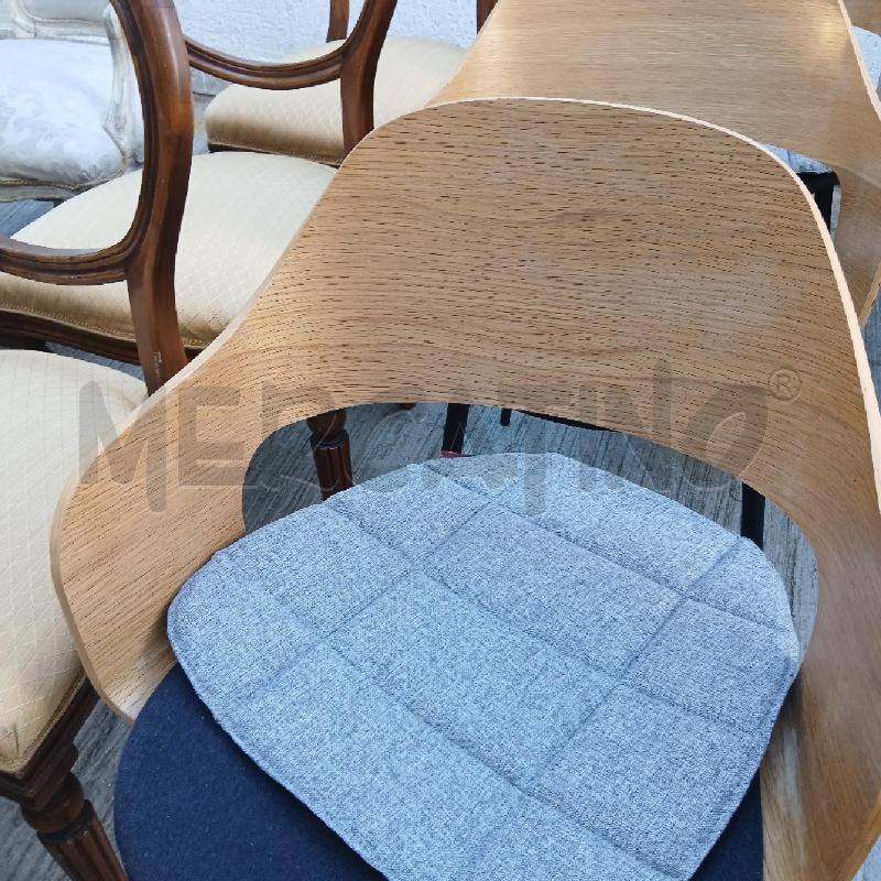 SEDIE ROVERE SEDUTA NERA PZ.4  | Mercatino dell'Usato Roma garbatella 4