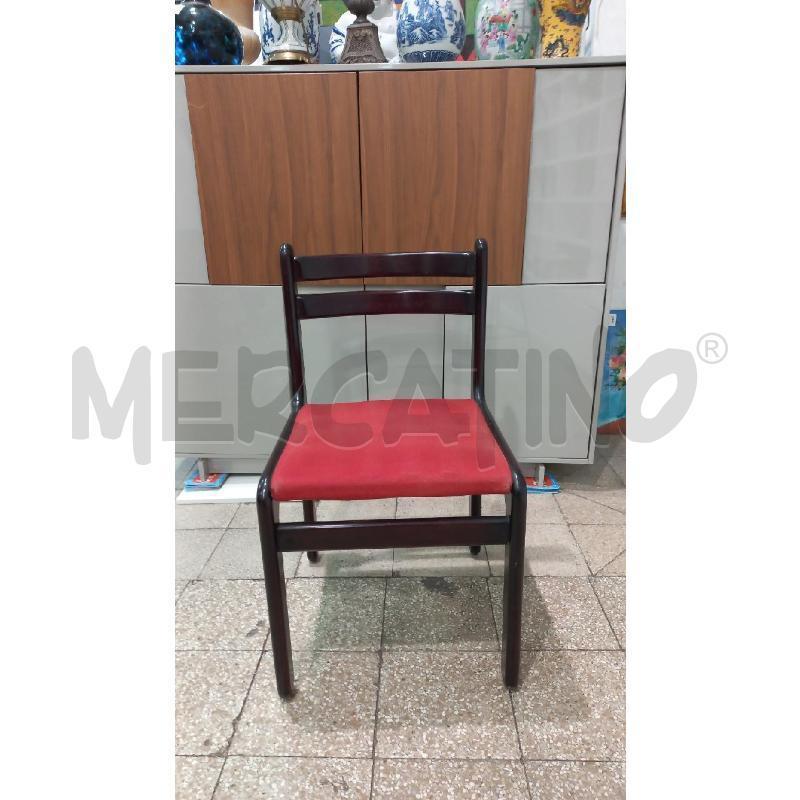 SEDIE SEDUTA ROSSA PZ.4 | Mercatino dell'Usato Roma garbatella 1