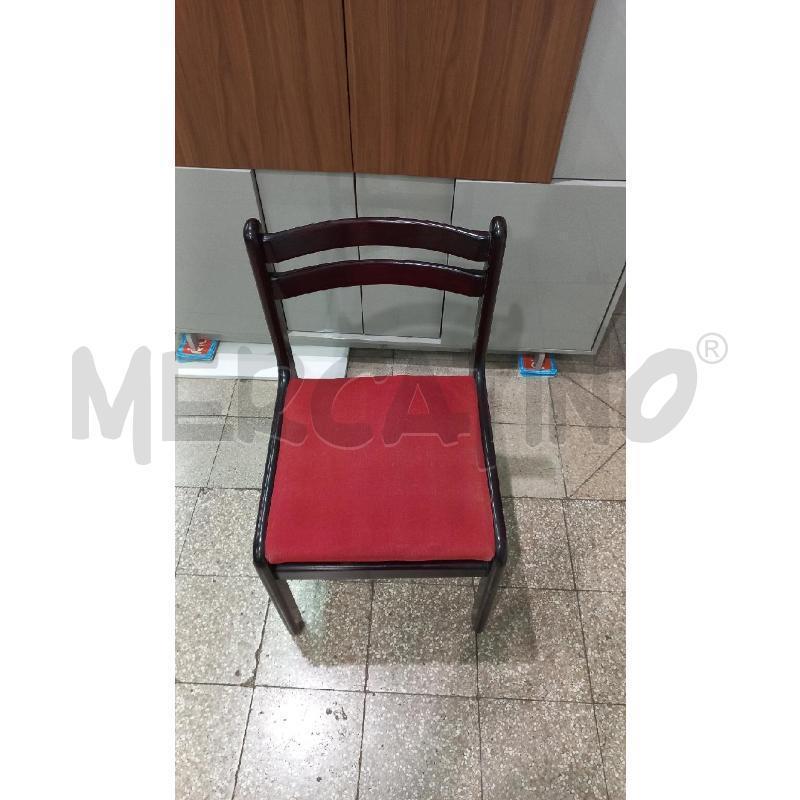 SEDIE SEDUTA ROSSA PZ.4 | Mercatino dell'Usato Roma garbatella 2