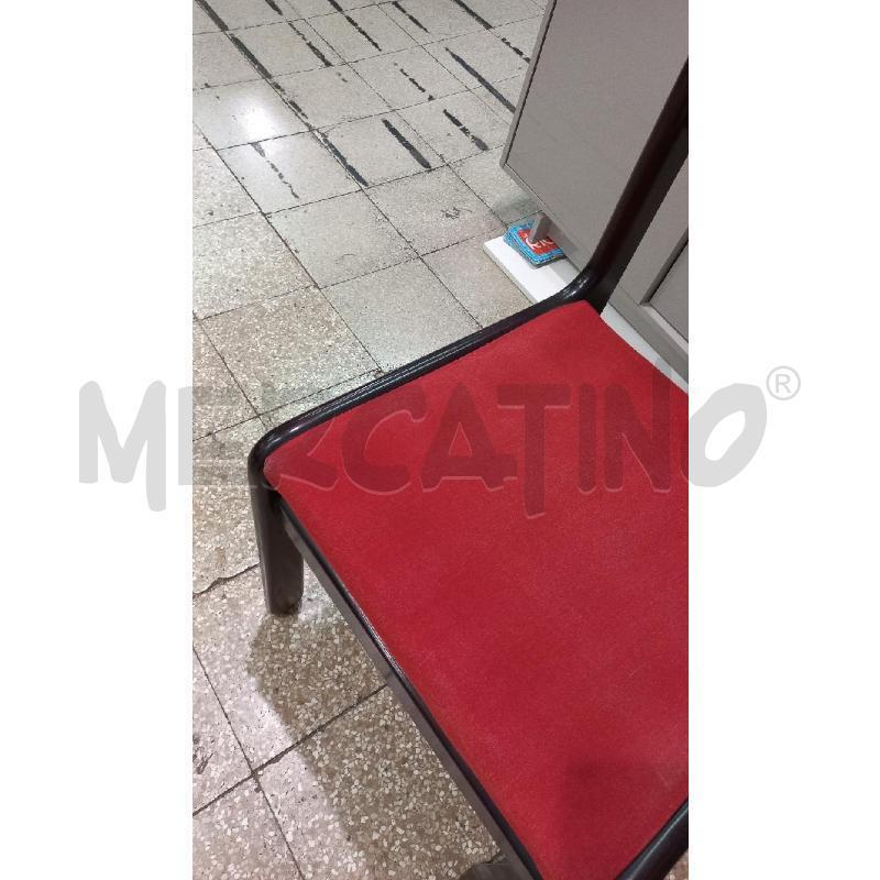 SEDIE SEDUTA ROSSA PZ.4 | Mercatino dell'Usato Roma garbatella 3