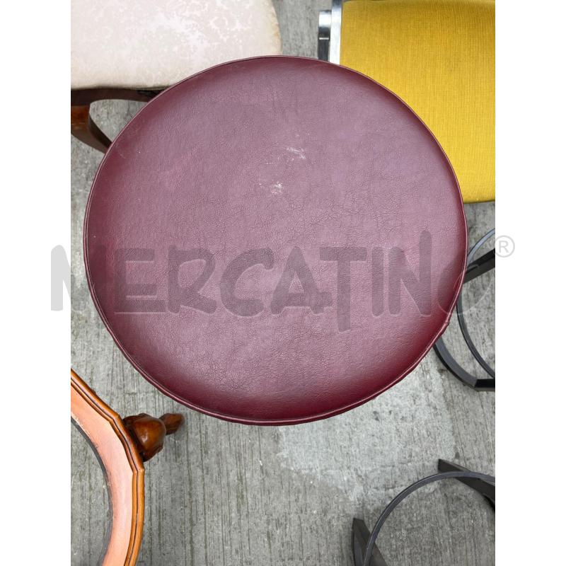 SGABELLO STILE INDUSTRIAL PELLE ROSSA | Mercatino dell'Usato Roma garbatella 2