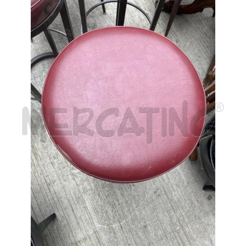 SGABELLO STILE INDUSTRIAL PELLE ROSSA | Mercatino dell'Usato Roma garbatella 2