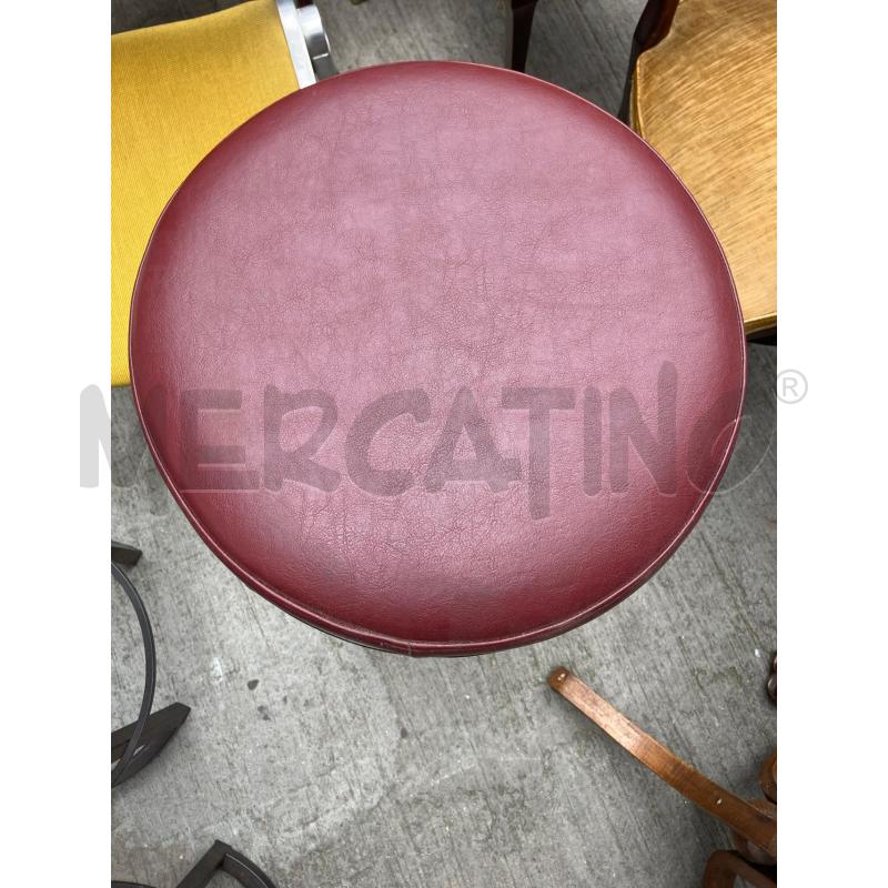 SGABELLO STILE INDUSTRIAL PELLE ROSSA | Mercatino dell'Usato Roma garbatella 2