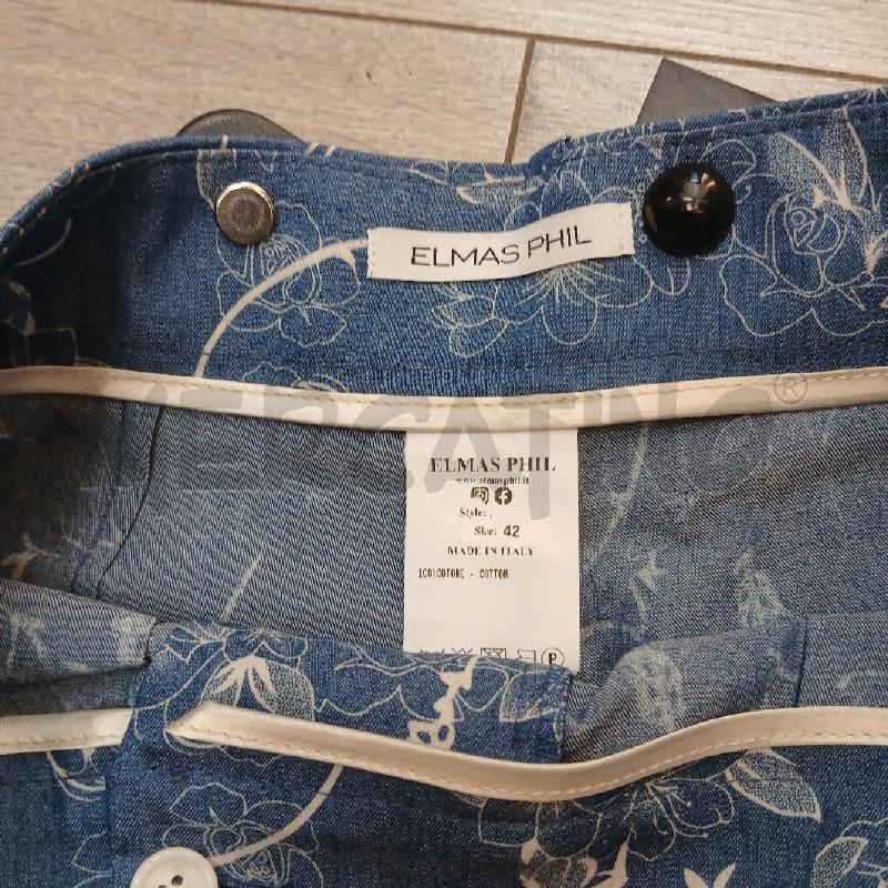 SHORTS D ELMAS PHIL BLU FIORI BIANCO  | Mercatino dell'Usato Roma garbatella 3