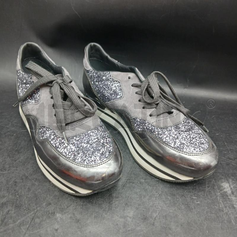 SNEAKERS DONNA HOGAN GRIGIO GLITTER  | Mercatino dell'Usato Roma garbatella 1