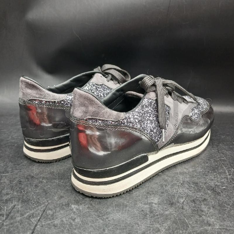 SNEAKERS DONNA HOGAN GRIGIO GLITTER  | Mercatino dell'Usato Roma garbatella 3