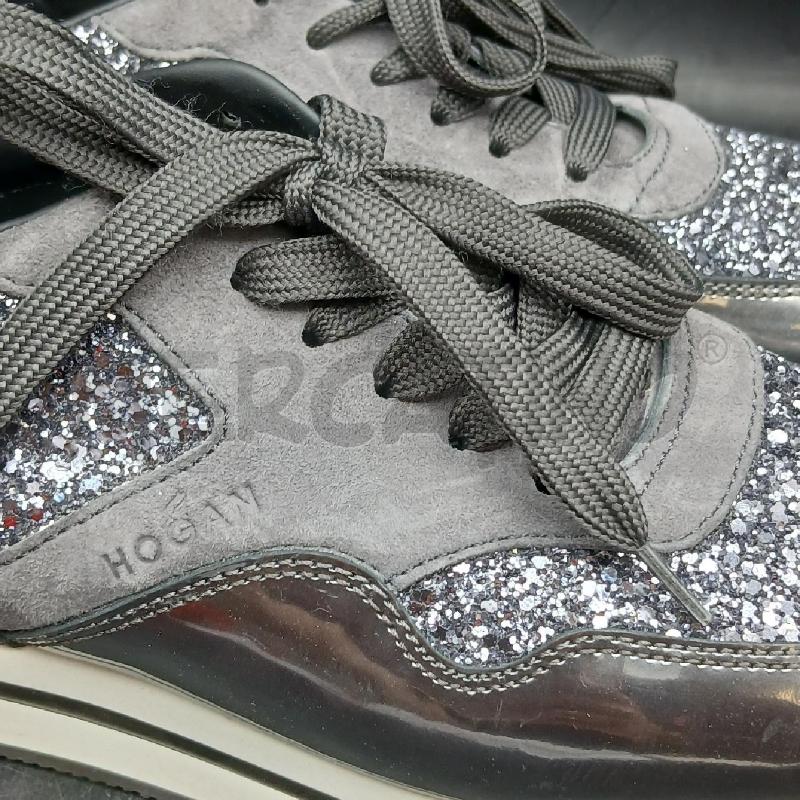 SNEAKERS DONNA HOGAN GRIGIO GLITTER  | Mercatino dell'Usato Roma garbatella 4