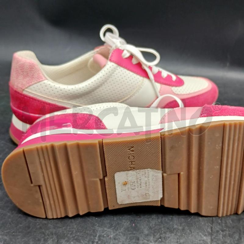 SNEAKERS DONNA MICHAEL KORS BIANCO ROSA | Mercatino dell'Usato Roma garbatella 4
