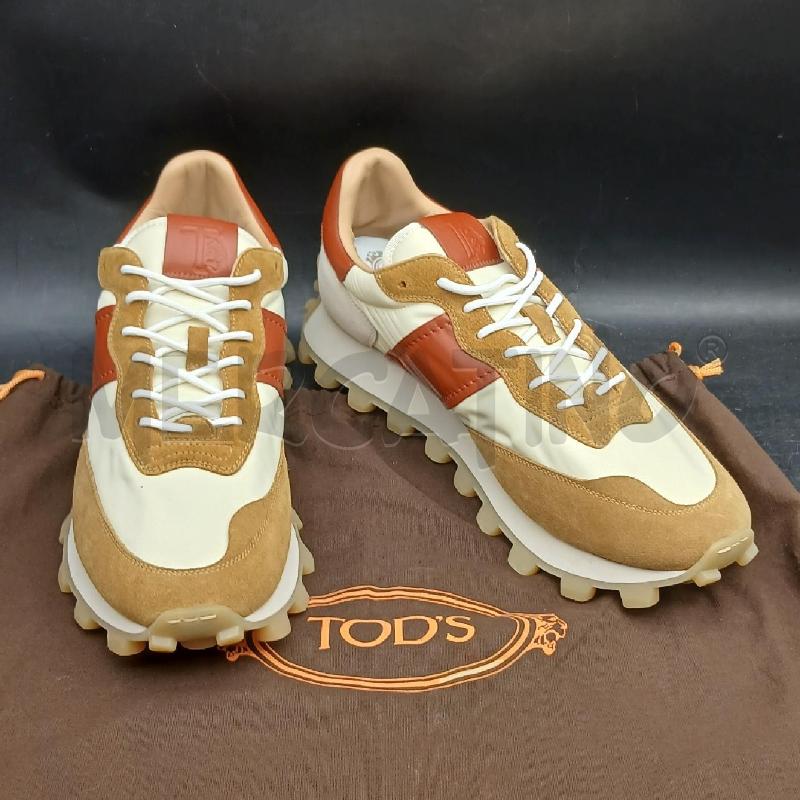 SNEAKERS UOMO TODS BIANCO MARRONE  | Mercatino dell'Usato Roma garbatella 1