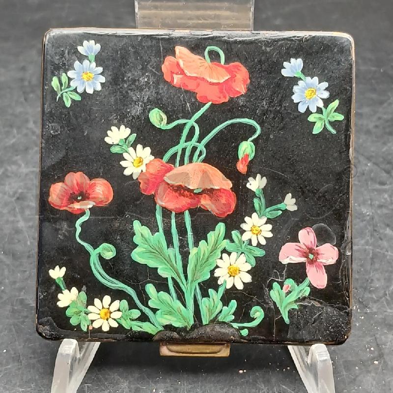 SPECCHIETTO C FIORI F NERO | Mercatino dell'Usato Roma garbatella 1