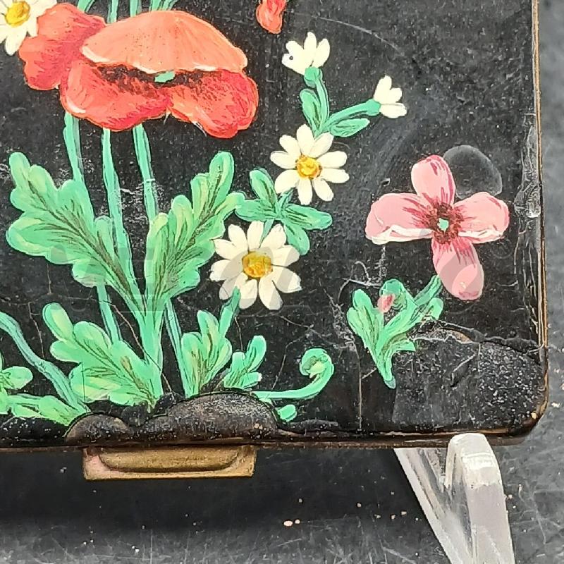 SPECCHIETTO C FIORI F NERO | Mercatino dell'Usato Roma garbatella 2